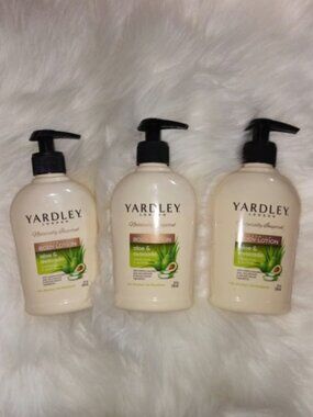Yardley London Body Lotion Lot of 3 Aloe & Avocado 8.4 oz